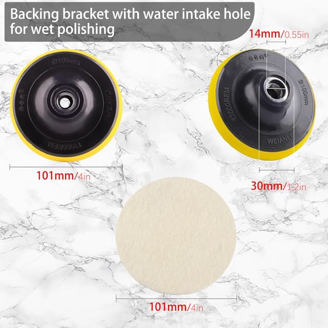 Thumbnail 2 de 11PCS Diamond Polishing Pads Kit 4 inch