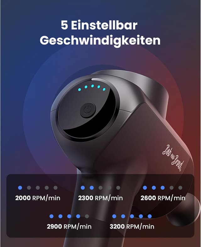 Detalle de Bob and Brad X6 Pro Max Massagepistole mit Wärme/Kälte, Metall-Massagekopf und 11-mm-Amplitude