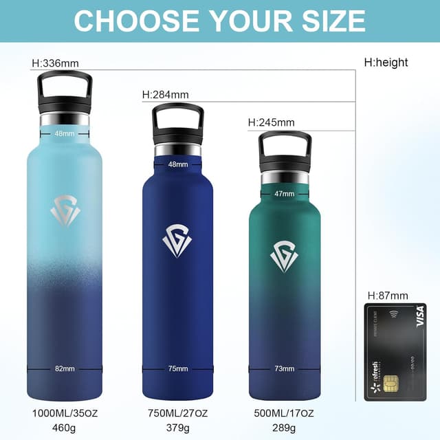 Thumbnail 4 de JAPORIA Bouteille Isotherme 1L gourde inox