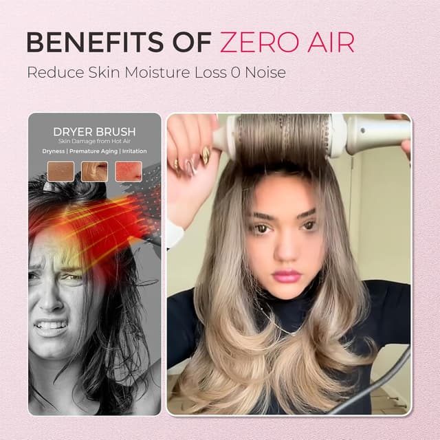 Thumbnail 6 de TYMO STYLUX Thermal Brush Heated Round Curling Brush (1.7-inch) – 2-in-1 blowout, curls and straightening, dual voltage