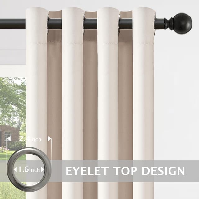 Detalle 1 de MRTREES Thermo Vorhang Verdunkelung Beige 300x240