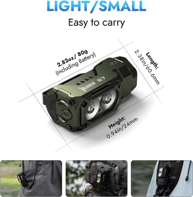 Thumbnail 5 de WUBEN E7 1800 Lumen Rechargeable Mini Flashlight 🔦