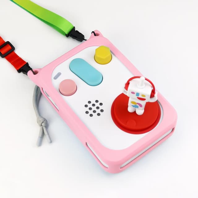 Detalle 2 de Wetry Silikon-Schutzhülle für FABA+ interaktiven Geschichtenerzähler (Rosa) – nur Hülle mit Schlüsselband