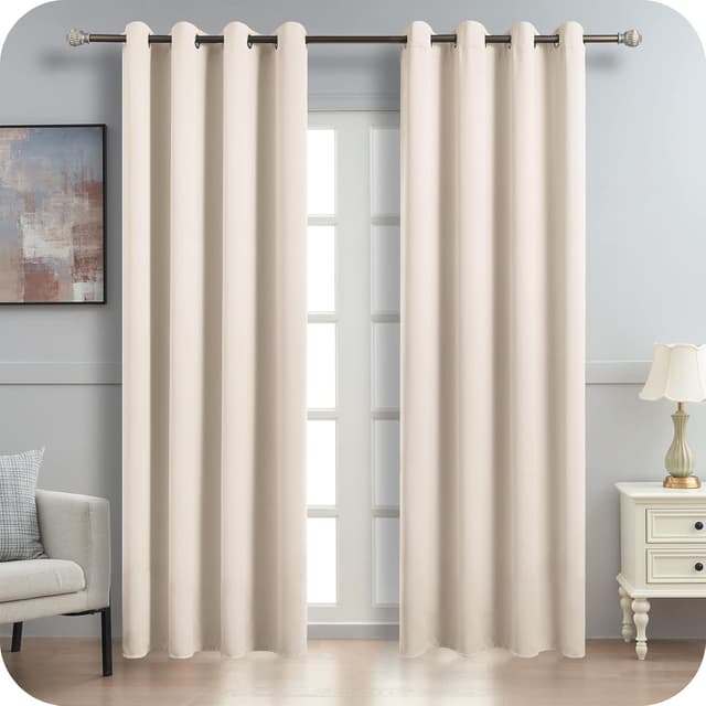 Thumbnail 1 de MRTREES Lot 2 rideaux occultants Beige 140x300