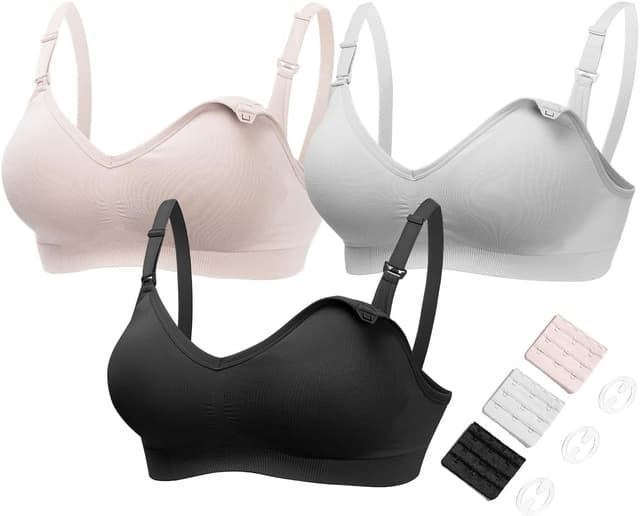 Detalle de HOFISH Nursing Bras 3 pack for full bust