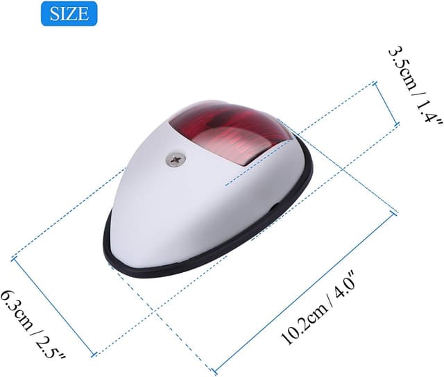 Detalle 2 de Luci di navigazione barca 12V LED rosso verde