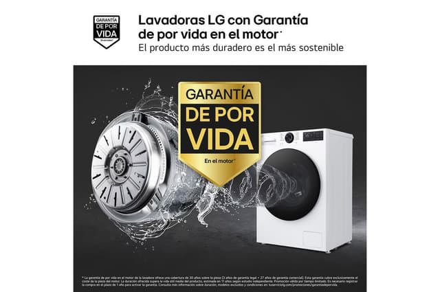 Detalle 2 de LG F2X50S8TLB Lavadora inteligente 8 kg, 1.200 rpm