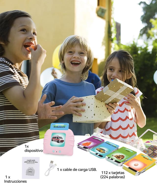 Thumbnail 5 de Tarjetas Flash Parlantes para niños Rosa 1–6 años