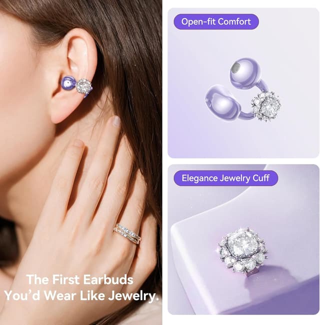 Detalle 2 de Kinglucky Clip-On Earbuds 40H Playtime