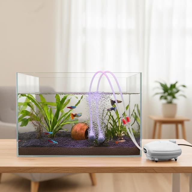 Thumbnail 6 de PYPABL 3W Aquarium Air Pump (300L/H) – Silent Adjustable Bubbler for Fish & Turtle Tanks