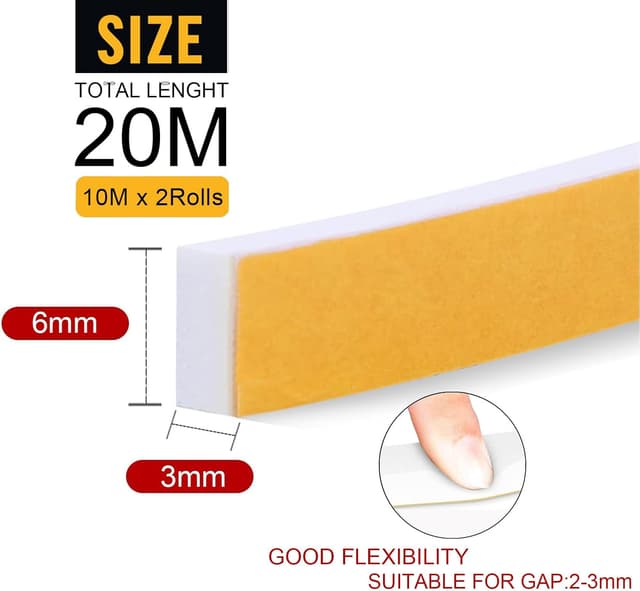 Thumbnail 5 de Draught Excluder Tape 6mm x 20m