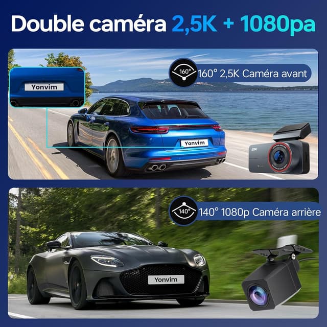 Thumbnail 4 de Dashcam Voiture Avant Arrière 2,5K