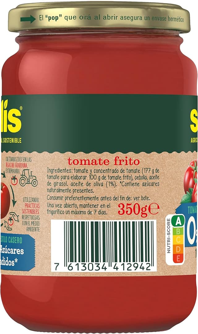 Thumbnail 5 de SOLIS Tomate Frito Estilo Casero 0% Sal y Azúcares Añadidos 🍅