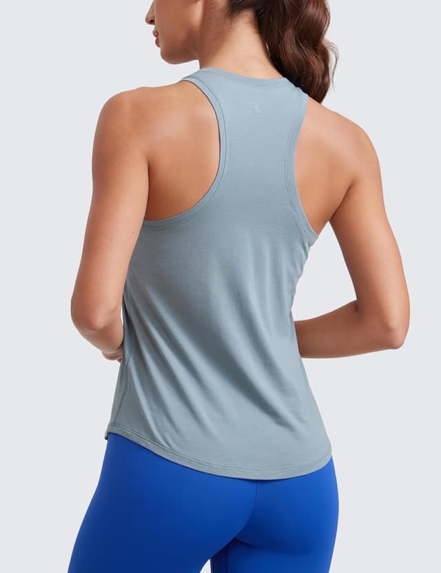 Detalle 2 de Canotte CRZ YOGA da donna in cotone Pima con schiena a Y (racerback) per allenamenti leggeri