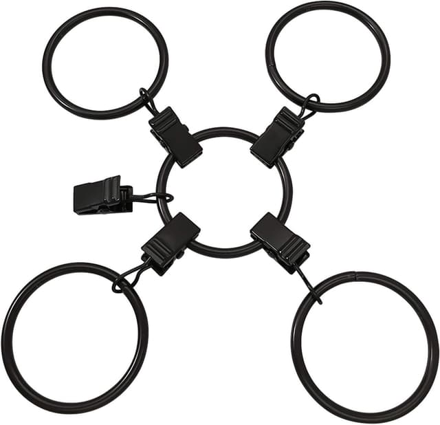 Thumbnail 6 de AMZSEVEN 40-Pack Metal Curtain Rings with Clips 1.5 in 🪟