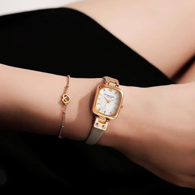 Detalle de VICTORIA HYDE Dainty orologio da polso da donna rettangolare con movimento al quarzo