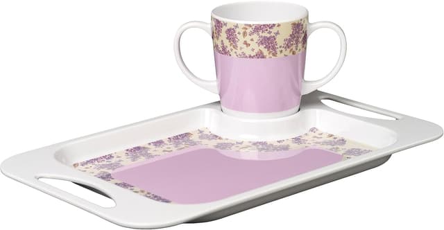 Thumbnail 2 de Rosa Lifestyle Lilac melamine snack tray 33.8cm
