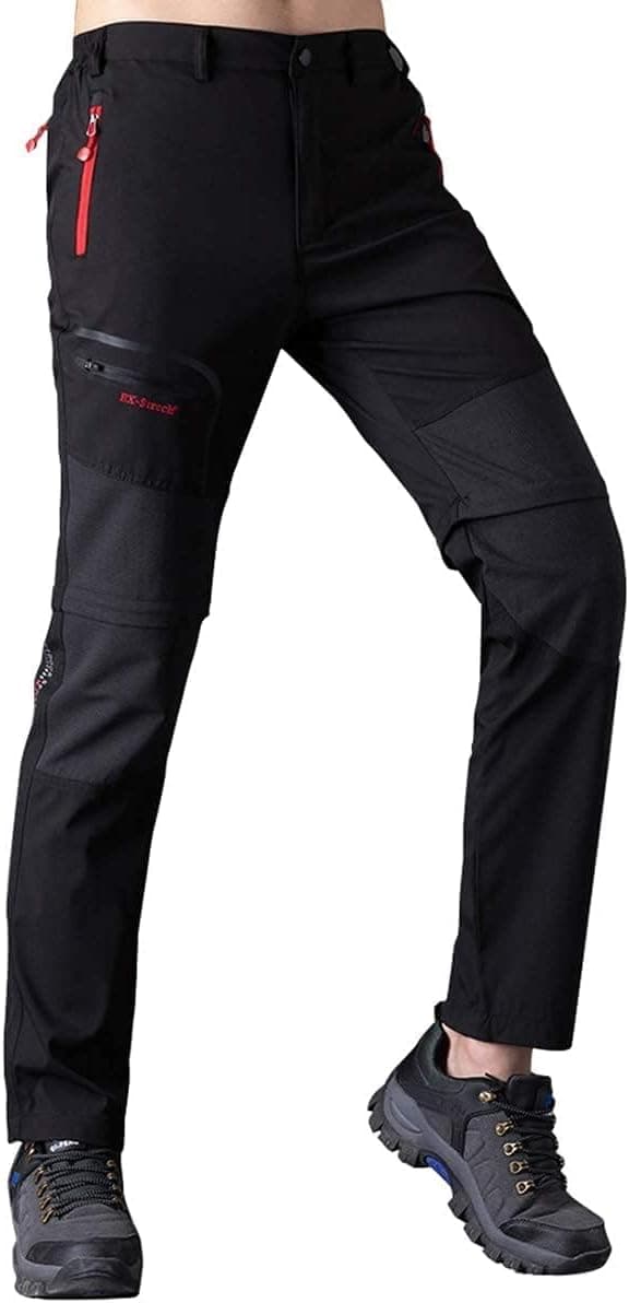 Detalle de SANMIO Pantaloni Trekking Uomo convertibili softshell, asciugatura veloce e rimovibili