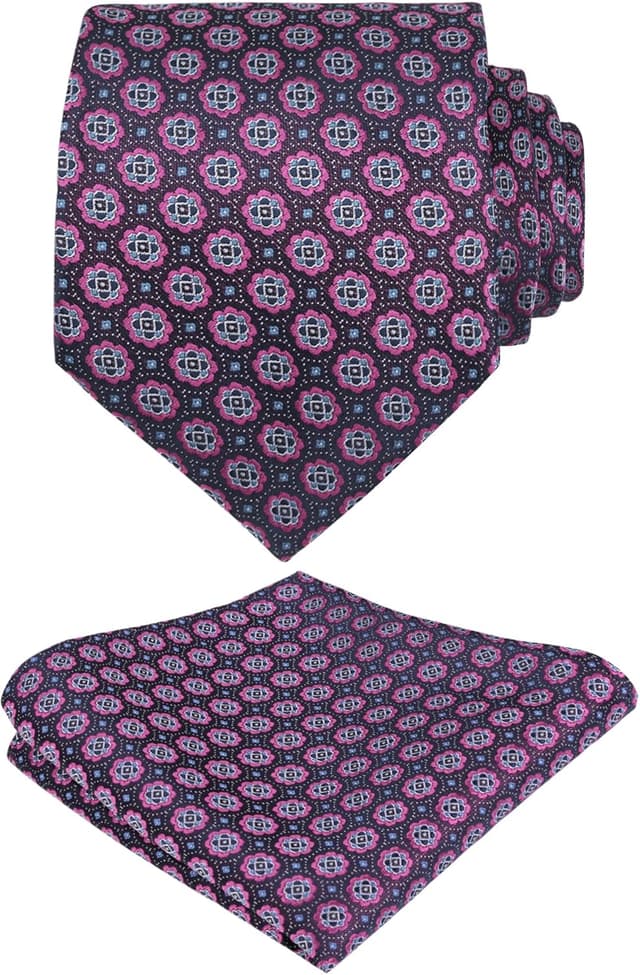 Thumbnail 6 de Alizeal Mens Tie Set with Hanky, 8 x 150cm