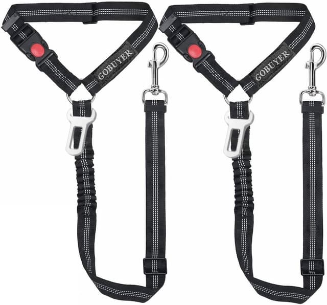 Detalle de GoBuyer Dog Car Headrest Seat Belt 2-pack