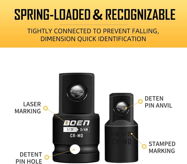 Thumbnail 3 de BOEN 8 Piece Impact Socket Adapter Set