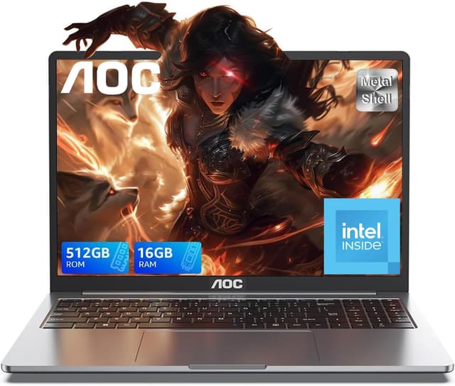 Detalle de AOC AX16 PRO (2025) : ordinateur portable gamer 16,1" FHD, Ryzen 7 5700U, 16 Go RAM et SSD 512 Go