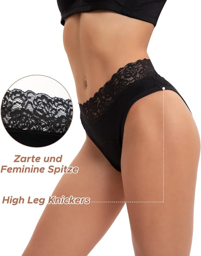 Thumbnail 5 de INNERSY Periodenunterwäsche Spitzen Slip 3er Pack