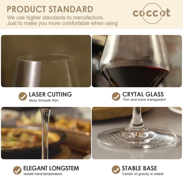 Thumbnail 5 de coccot Wine Glasses 16 oz 6-pack — Burgundy style 🍷