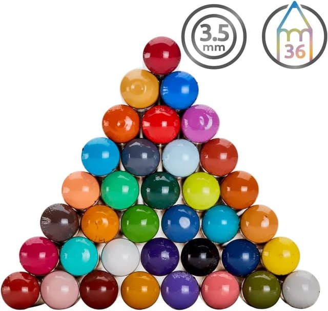Detalle 2 de Derwent Chromaflow Set 36 matite 3,5 mm 🎨