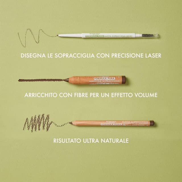 Detalle de Deborah Milano Matita Sopracciglia Formula Pura 02 Medium Brown con micro punta