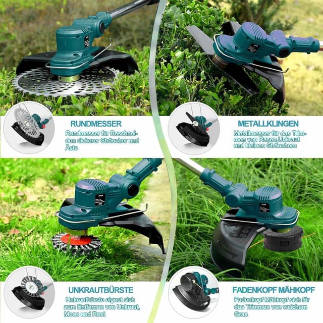 Thumbnail 4 de Hengriacly Rasentrimmer 21V Akku mit 2×4,0Ah