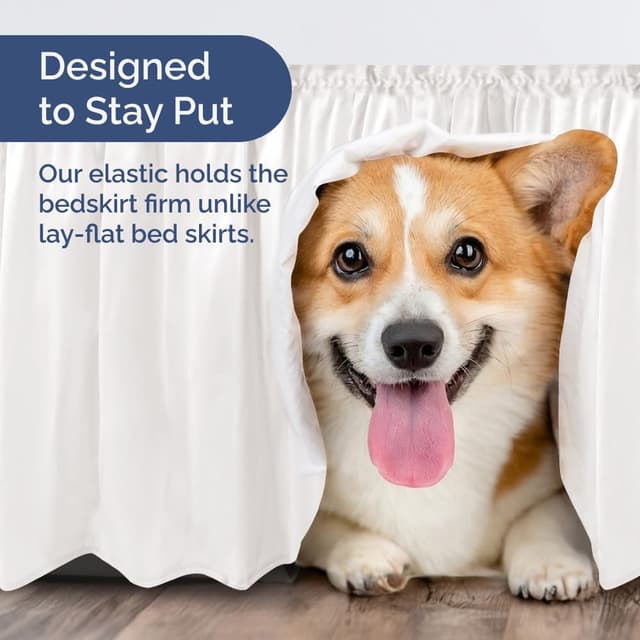 Thumbnail 6 de Wrap Around Dust Ruffle Bed Skirt 15 Inch