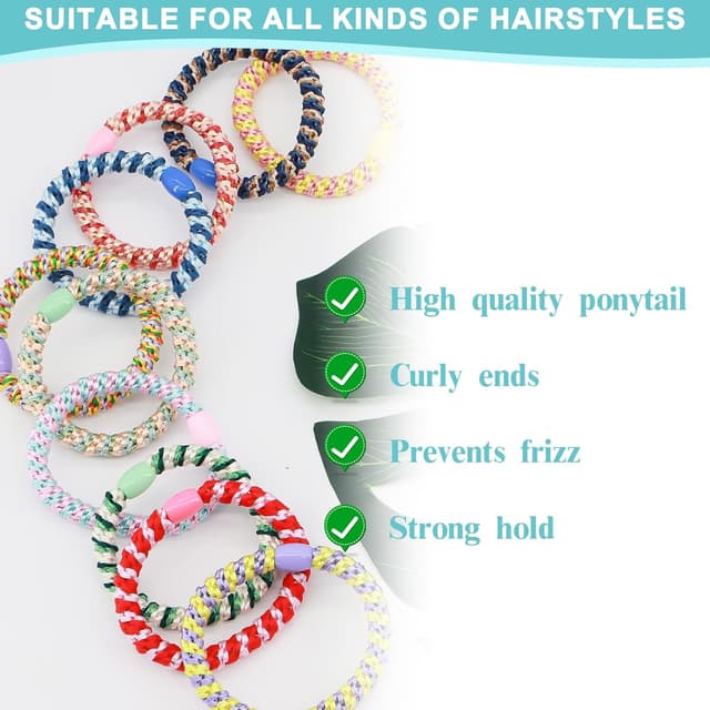 Detalle 2 de Haargummis Mädchen Set mit 10 Farben