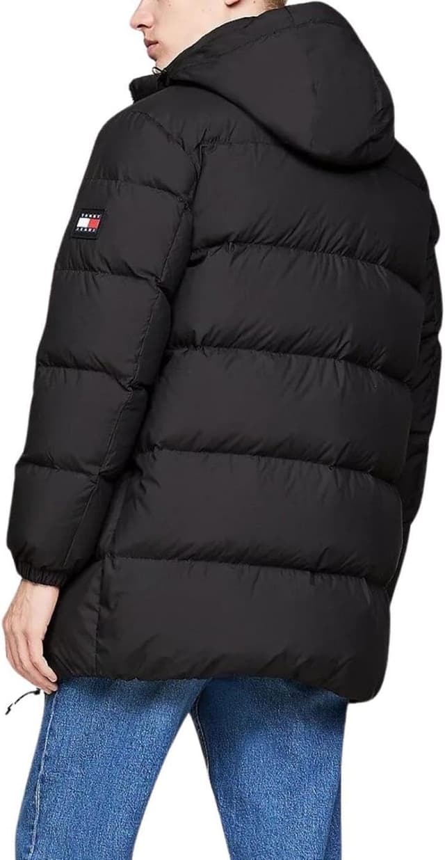 Detalle de Tommy Jeans Men’s Essential Down Parka with Hood – warm, lightweight winter layering