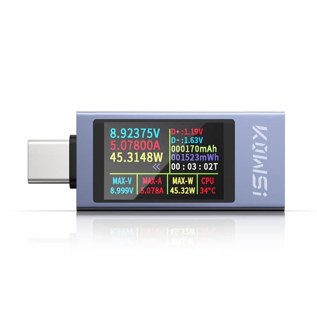 Detalle de YEREADW KWS-2303C USB C Tester 4-30V