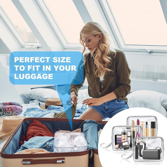 Thumbnail 7 de Aucuu 3 PCS Neceser de Aseo ✈️ Portátil y Transparente