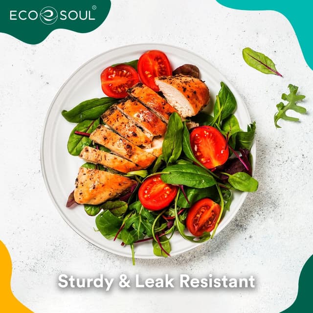 Detalle de ECO SOUL paper plates 25cm, 10 inch