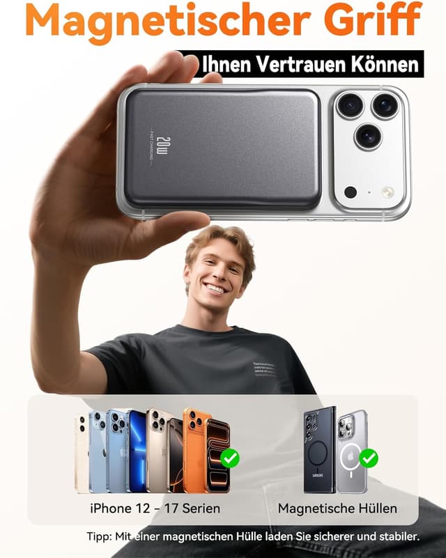 Detalle 2 de Magnetische Powerbank 10000mAh 20W PD