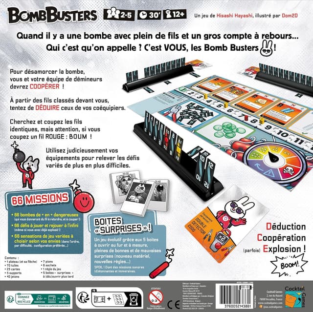 Thumbnail 1 de Asmodee Bomb Busters jeu coopératif 66 missions