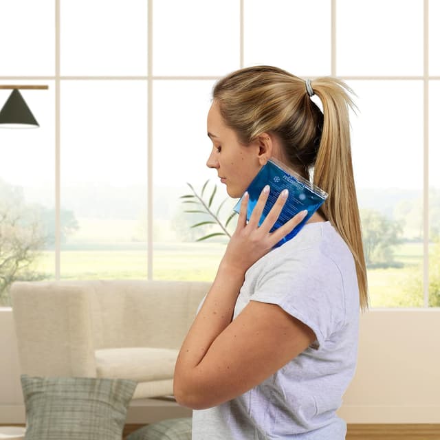 Detalle de Relaxdays lot de 4 compresses thermiques avec gel chaud-froid (premiers secours, sport, muscles)