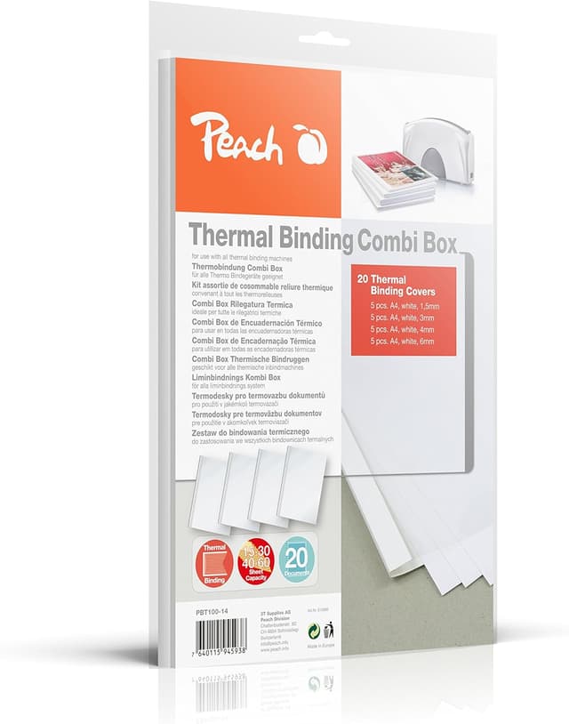 Detalle 2 de Peach Thermobindemappen A4 15 bis 60 Blatt