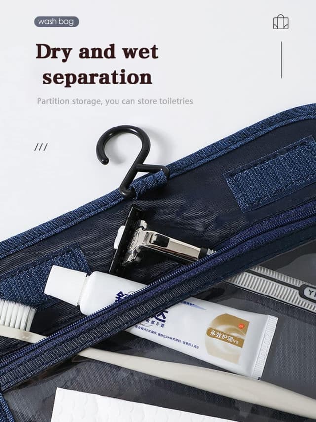 Thumbnail 6 de Burmirox Reise-Kulturbeutel in Seeblau – hängende Waschtasche mit Mehrkammern