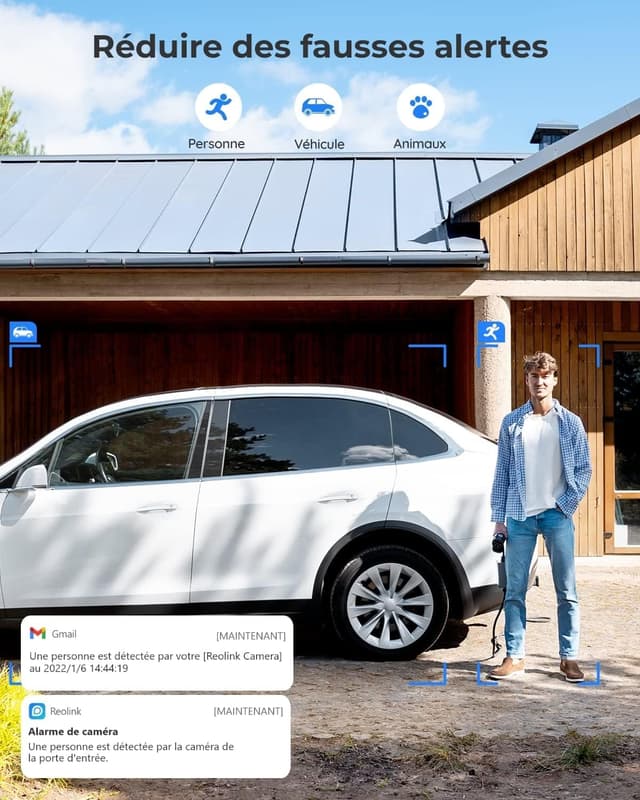 Thumbnail 3 de Reolink Caméra de surveillance solaire 4K 8MP Duo 180° WiFi 2,4/5 GHz — vision nocturne couleur et audio bidirectionnel