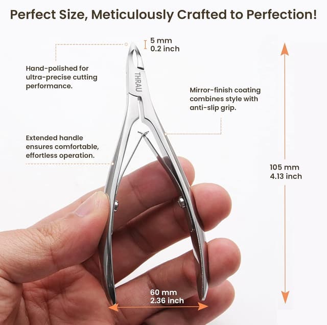 Thumbnail 5 de THRAU Tronchesina per Cuticole 3,5x Resistente