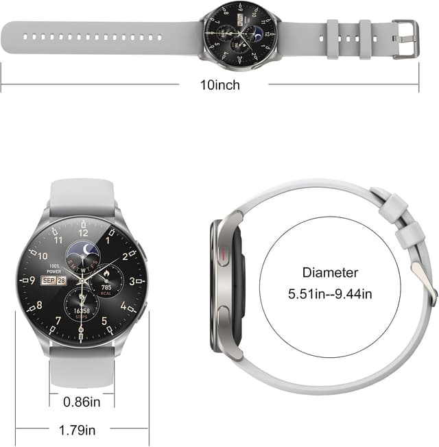 Thumbnail 6 de Smart Watch for Men & Women with 1.43" AMOLED Always-on Display, Bluetooth Calls & 100+ Sports Modes (IP68)