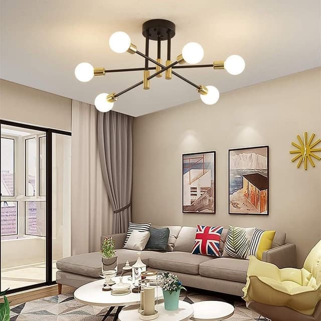 Detalle 2 de Comely Lampadario Sputnik 6 luci E27