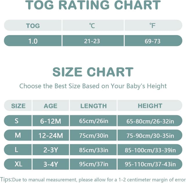 Detalle 2 de Mosebears Sacco Nanna 1 Tog per bambini Calm Sage (65 cm, 6-12 mesi) in cotone traspirante