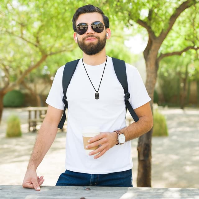 Detalle 2 de Halora Deutschland Kette Adler für Herren (Edelstahl) – 60 cm