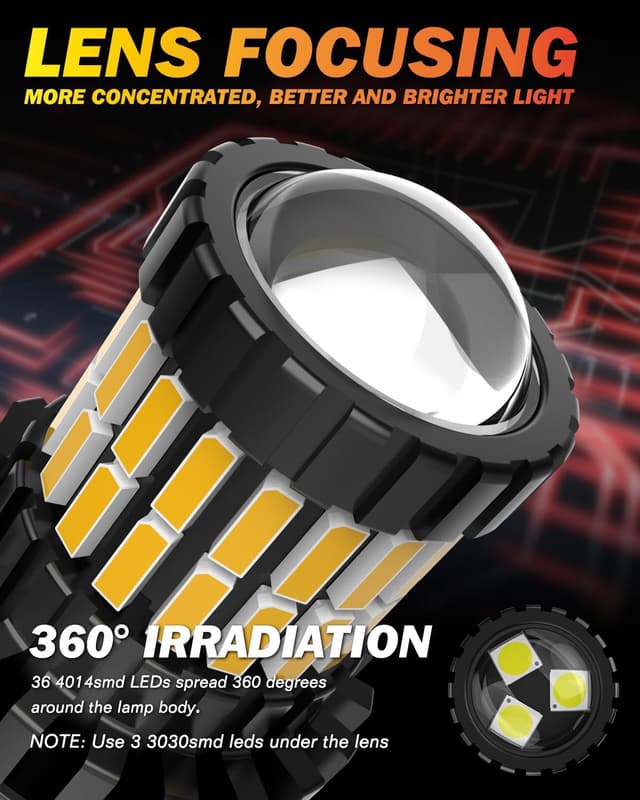 Detalle de Ampoules LED OUSHI 3157 T25 P27/7W 6500K (pack de 2) pour feux de recul et clignotants arrière