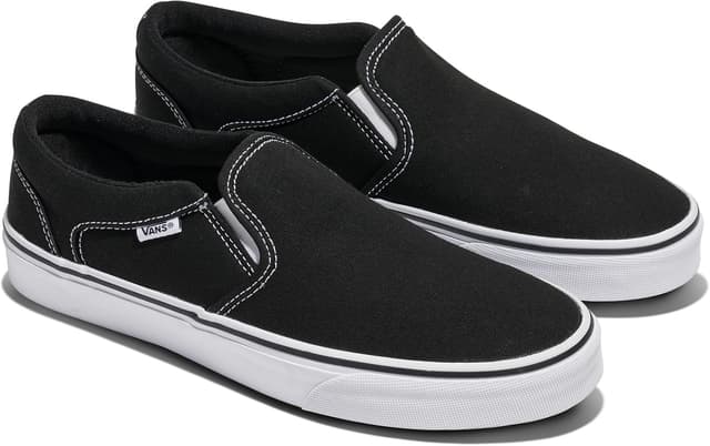 Detalle de Vans Men’s AsherTrainers – low profile canvas trainers with elastic side accents